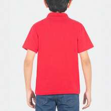 Young Boys Polo Shirts - Red - View 3