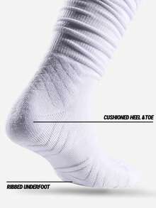 1 双防滑运动袜，男女款足球袜，过膝长筒袜，防滑训练袜，足球/橄榄球，秋季 - 彩色 - 查看 2