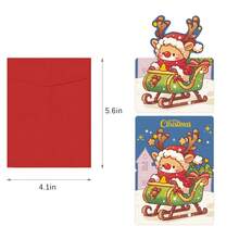 Christmas Cards Set, 5 Merry Christmas Greeting Cards With Envelopes 5 Assorted Designs Folding Holiday Gift Cards For Christmas New Year Adults Kids Gift Cards.
