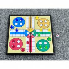1 Caja Juego de Mesa Magnético y Plegable LUDO, Juego de Grupo, Tablero de Juego para Niños y Niñas, Adecuado para Interiores y Exteriores, Portátil, 2-4 Jugadores, Juego Clásico, Juego de Fiesta, Juego Portátil y Plegable, Regalo para Familia y Amigos