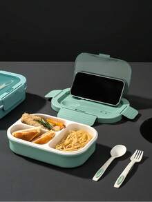 1 صندوق بنتو للأطفال سعة 900 مل، صندوق غداء محكم الإغلاق للأطفال والبالغين، رياض الأطفال، آمن للميكروويف والغسالة، هدية عيد ميلاد/عيد الميلاد (أخضر)