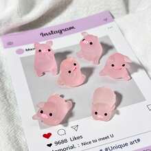 6pcs Cute Piggy Figurine Shoe Charms Set - Versatile & Stylish Plastic Accessories For Clogs & Sandals, Perfect For Personalizing Your Footwear, Shoe Decoration|Playful Design|Durable Plastic