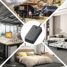 Regleta de enchufes multipunto 16 en 1 con protector de extensión eléctrica, supresor de sobretensiones, 1.8, 12 enchufes y 4 USB (2 USB-C), enchufe elegante, perfecto para el hogar y la oficina (negro) - Negro 2 - Ver 7