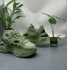 Multi Functional Thick Soled Men's Skateboarding Shoes Sports Shoes, Breathable Mesh Upper And Durable PU/Rubber Sole, Lace Up Casual Sports Shoes With Blue Decoration, Very Suitable For Casual Wear, Versatile Shoe Accessories