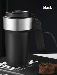 Caneca de Café Portátil de 500ml com Ótima Aparência: Apresenta uma Alça Conveniente para Preparar Qualquer Bebida, Três Aberturas para Beber e é Ideal para Viagens de Carro e Passeios