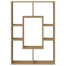 Librería Larryhot roble craft 63x20x90 cm de madera industrial, resistente y duradera, fácil de montar, estilo decorativo, adecuadA, Para guardar adornos, figuras, libros, pequeños objetos, etc. - Marrón - Ver 5