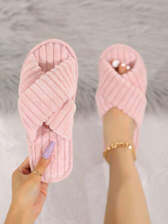 2025 New Arrival Women's Faux Fur Bling-Bling Bow & Rhinestone Decor Open Toe Comfortable Indoor Sexy Slippers, Suitable For Spring, Summer, Autumn And Winter