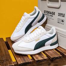 Puma 彪马 R78 尼龙复古轻便舒适休闲运动鞋，低帮系带，399250 - 彪馬白-松木綠-白色 - 查看 4