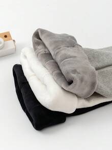 1 Pair Children's Capri-Length Tights, Girls Tights Winter Style, Thickened & Warm, Suitable For Outer Wear & Daily Outfits Baby Toddler Leggings