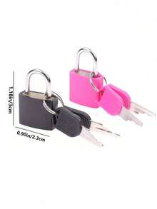 Suitcase Locks With Keys, Metal Padlocks Luggage Padlocks, Compact Size, Ideal For Travel Suitcases & Diaries, Includes 2 Keys, No Power Required, Perfect For Security & Labor Protection, Great As Christmas Or Halloween Gifts, Best For Christmas - Multicolor - View 8