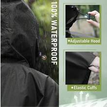 一件轻便拉链连帽雨衣，带口袋，防水便携，适合成人户外活动保暖，也适合闺蜜节、送给小狗、嘉年华、派对装饰、春夏精选、伴娘礼物、房间装饰、卧室装饰、海滩、旅行、男女皆宜、度假等场合。 - 彩色 - 查看 4