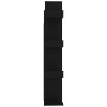 Librería Larryhot Negra 48x25,5x140 cm Madera industrial, resistente y duradera, fácil de montar, estilo decorativo, adecuadA, Para guardar adornos, figuras, libros, pequeños objetos, etc. - Negro - Ver 6