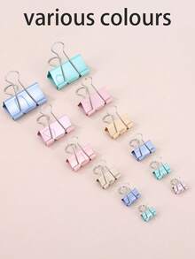 40pcs Colorful Metal Paper File Ticket Binder Clips 19mm For Home Office School File Paper Organizer - Multicolor - View 3