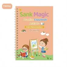 1 pieza Nuevo cuaderno de práctica de caligrafía Groove 2025 para niños, trazos, números, letras, entrenamiento de agarre divertido, niños y niñas preescolares, regalo de cumpleaños, regalo de Navidad, regreso a la escuela, regalo perfecto - Multicolor - Ver 6