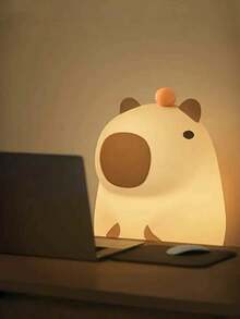 CAPYBARA Orange Night Light, [Modern Cute Capybara Small Night Light] - With 30-Minute Timer And Touch Control, Adds Ambiance To Rooms, Suitable For Bedroom And Living Room, Fun Home Decor, Great As A Gift, Comes With USB Cable, Bedside Tap Lamp, Sleep Companion Bedside Lamp, Birthday And Christmas Gift, Fits Various Rooms, Perfect Gift!