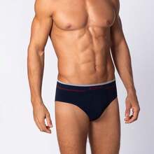 Cueca Lupo Slip Sem Costura 624-003 - Azul Marinho - Visão 3