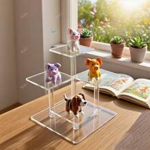 حامل عرض متعدد الوظائف من الاكريليك الشفاف/حامل تخزين مستحضرات التجميل/حامل عرض التماثيل/حامل عرض الزخارف الفنية/حامل عرض مستلزمات الحمام/حامل عرض الحلويات/حامل عرض المجوهرات/حامل عرض العطور - متعدد الألوان - مشاهدة 9