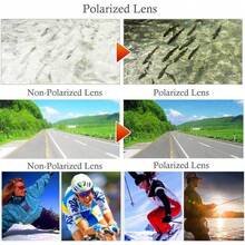 Gafas de Montar polarizadas, Gafas de Sol Deportivas polarizadas gafasProtección UV400 Gafas de Ciclismo con 3 Lentes Intercambiables para Ciclismo, béisbol, Pesca, esquí - 1 - Ver 6