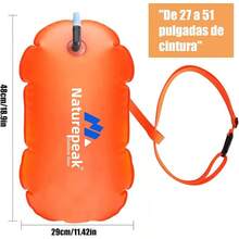 TAGNEFLOR Boya de Natación Aguas Abiertas - Flotador de Natación Salvaje,Flotador de Remolque Ligero con Bolsillo Impermeable para Teléfono |  Visibilidad Alta | Adultos/Niños - Naranja - Ver 6