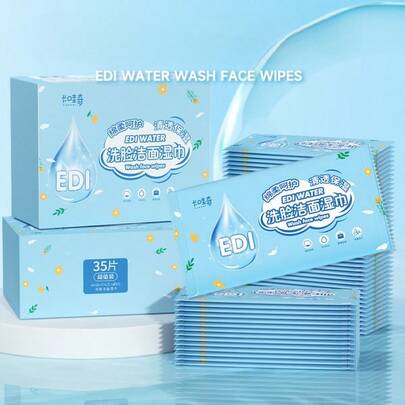 EDI Purified Water Wet Wipes, Individual Portable Single-Pack Wet Wipes, Unisex Portable Nonwoven Wet Wipes For Daily Item Cleaning