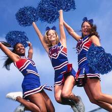 3 Pcs 12 In Cheerleading Pom Poms With Large Metallic Hair Bow For Girls Team Spirit Dance Party Sports Accessories Football Basketball Events Cheer Gear