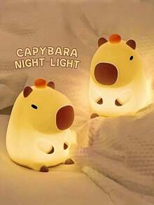 CAPYBARA Orange Night Light, [Modern Cute Capybara Small Night Light] - With 30-Minute Timer And Touch Control, Adds Ambiance To Rooms, Suitable For Bedroom And Living Room, Fun Home Decor, Great As A Gift, Comes With USB Cable, Bedside Tap Lamp, Sleep Companion Bedside Lamp, Birthday And Christmas Gift, Fits Various Rooms, Perfect Gift!