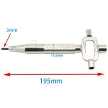 Herramienta multiusos de giro de husillo de torner de leva de calibre de cilindro de cerradura para reparación de automóviles y accesorios de extracción de cilindros de cerrajero - Plateado - Ver 4
