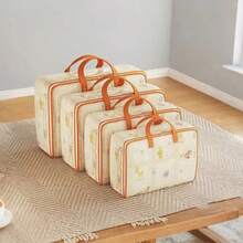 1 pieza Bolsa de almacenamiento de edredón de algodón transparente, impermeable y a prueba de humedad para el hogar, dormitorio, armario, mudanza