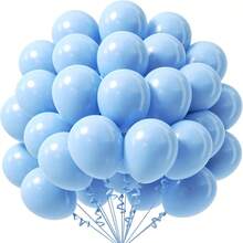 100 de baloane albastre mate, 25,4 cm, potrivite pentru logodnă, burlăcițe, mireasă, petreceri ale burlacilor, nunți, zile de naștere, decorațiuni romantice, fundal foto, decor arcadă și de perete, plutitoare de lungă durată, petrecere pentru dezvăluirea sexului, absolvire, ideale pentru diverse sărbători.