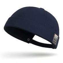 1 pieza Gorra de calabaza sin ala de tela unisex, gorra de casero retro, estilo de moda callejera coreana de hip-hop