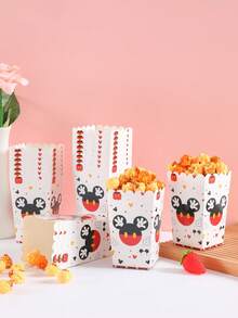 Disney Boîtes à pop-corn jetables Mickey Mouse, 10/25 pièces, boîtes d'emballage décoratif à usage unique, boîtes à aliments, boîtes à desserts, boîtes à collations, fournitures de fête, convient pour diverses fêtes et réunions