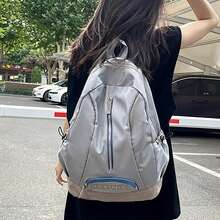 1pc-Fashion Backpack Women's Zipper Backpacks For Women Letter Embroidery S Fashion Bags For Women Large Capacity Backpack, Outdoor Backpack Ultralight School Bag Travel Backpack Women Travel Essential Travel Bag Lightweight Large Capacity College School Bag Mountaineering Backpack Multifunctional Backpack