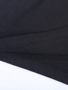 Camisa casual estampada gato boxe camiseta manga curta gola redonda 100% algodão - Multicolorido - Visão 4