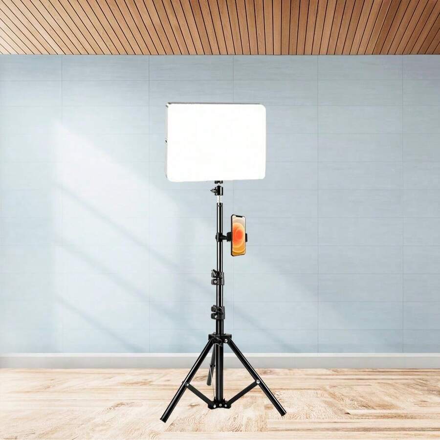 11-Inch USB LED Video Light Panel With Adjustable Tripod Stand, For Photography, Live Streaming And Video Recording - one-size - View 1