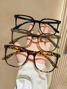 3Pcs Unisex Glasses -  Black Square Frames, Blue Light , Digital Screen Protection, Lightweight And Durable Eyewear For Men And Women - 熱賣 - 查看 12