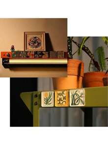 10 件 DIY 亚克力冰箱贴，手工礼品材料，创意冰箱贴，方形、圆形、透明、Ins 风格，送给朋友的礼物，圣诞节和新年礼物 - 彩色 - 查看 10