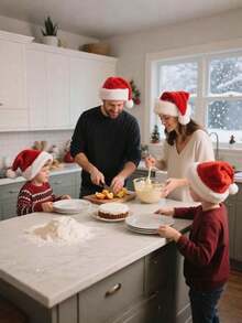1 peça de chapéu de Papai Noel de veludo para meninos e meninas, chapéu de festa de Natal e Ano Novo, chapéu de Papai Noel vermelho, decoração de Natal, presente de Natal, fantasia de festa, pelúcia fofa, decoração de casa, tamanho grande