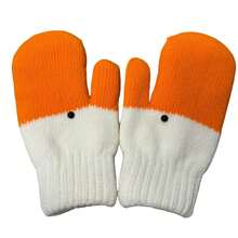 1 Pair Warm Gloves, Creative Funny Big Goose Gloves, Unisex - Autumn/Winter, Warm, Thermal Lined, Thick, Cold-Proof Knitted Knitted Gloves With Soft Lining - Knitted Finger Gloves, Thick And Warm, Cute Animal Gloves For Couples, Students, Novelty Goose Gloves As Gift For Girls/Ladies - Daily Use, Household, Cartoon Gloves - (Size Approx. Length 23 X Width 12.5cm / 9 X 4.9 Inch)