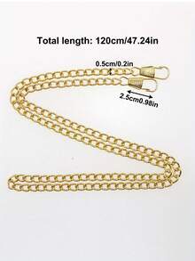 1 件简约扣带斜挎单肩手提包腕带链条包，扭链装饰，4 种颜色可选