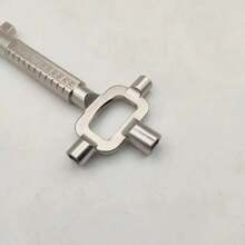 Herramienta multiusos de giro de husillo de torner de leva de calibre de cilindro de cerradura para reparación de automóviles y accesorios de extracción de cilindros de cerrajero - Plateado - Ver 6