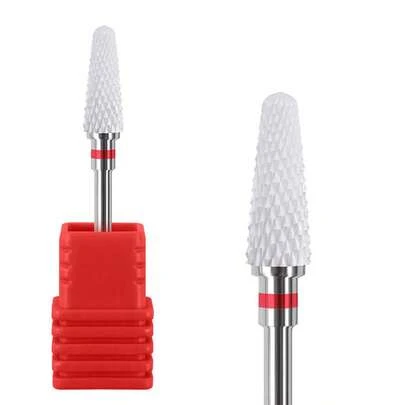 1pc Ceramic Mushroom Shaped Nail Polish Remover Grinding Head, Nail Art Manicure Drill Replacement Bit