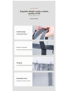 Foldable Multifunctional Laundry Basket, Large Capacity Storage Basket, Household Dirty Clothes Storage Basket, Clothes Sorting Basket, Drying Basket, Clothes Basket, Household Dirty Clothes Basket, Wall Mounted Portable Large Capacity Bathroom Dirty Clothes Storage Basket, Miscellaneous Storage Basket