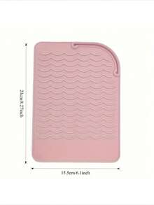 1PC Heat Resistant Silicone Mat, Portable Travel Hot Tool Pad Sleeve For Curling Iron, Straightener And Other Styling Tools, Brush Holder, Makeup Brush Holder, Vanity Accessories, Hair Tools, Room Decor, Makeup Organizer, Organization And Storage, Halloween, Dorm Essentials, Travel Essentials, Container, Makeup Accessories, Hot Iron Mat, Beauty Tool Organizer, Hair Styling Mat, Cosmetic Storage, Travel Beauty Essentials, Heat Proof Pad, Styling Tool Protector, Vanity Tray, Makeup Brush Stand, Hair Curler Mat