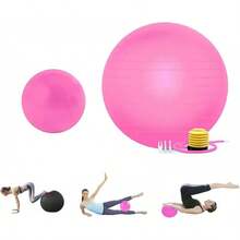 2pcs Pelota Pilates Incluye Pelota Yoga Grande de 65cm y Pilates Mini Ball de 25cm,Pelota para Embarazadas Antideslizante y Antichoque,Pelotas para Ejercicio chica Antipinchazos para Deportes,Fitness - rosa - Ver 4