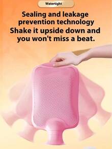 1 Borsa dell'acqua calda con copertura morbida - Grande - Borsa dell'acqua calda classica per sollievo dal dolore, collo e spalle, riscaldamento dei piedi, sollievo dalla disfunzione mestruale, terapia calda e fredda - Terapia del ghiaccio, ottimo regalo per Natale