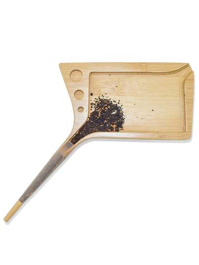 1 pieza Bandeja de enrollar pequeña de bambú, bandeja compacta de bambú para enrollar cigarrillos, bandeja portátil para uso en el hogar y viajes, uso diario, bandeja para fumar