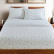 Black Sheets, Deep Pocket, 1800 Thread Count, Soft Breathable, Cute Printed Boho Farmhouse Bed Sheets, Up To 18 Inch - White and Pink - View 3