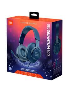 JBL Quantum 100 有线头戴式游戏耳机，拥有 Quantum SOUND 标志性音效、可拆卸麦克风、记忆海绵耳垫和轻巧设计，适用于 PC、笔记本电脑、Switch 和游戏主机。 - 藍色 - 查看 7
