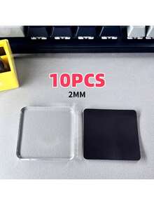 10 件 DIY 亚克力冰箱贴，手工礼品材料，创意冰箱贴，方形、圆形、透明、Ins 风格，送给朋友的礼物，圣诞节和新年礼物 - 彩色 - 查看 15