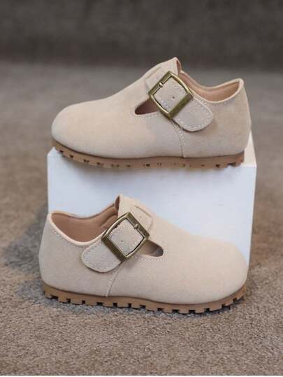 1 par de mocasines planos de PU con puntera redonda y cierre de gancho y bucle, zapatos versátiles unisex para estudiantes, uso diario y al aire libre, unicolor simple, adecuados para primavera y otoño